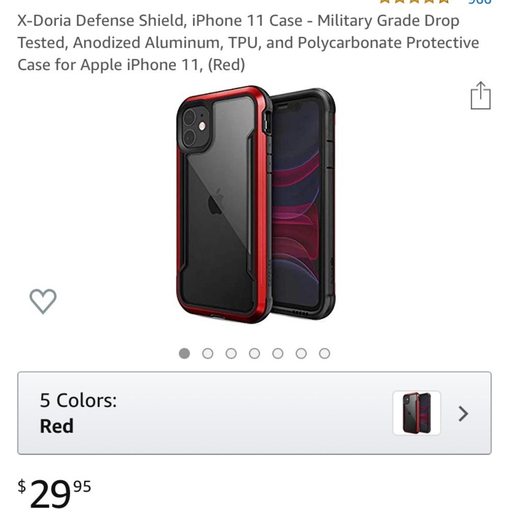 I Phone 11 Case Red Black
